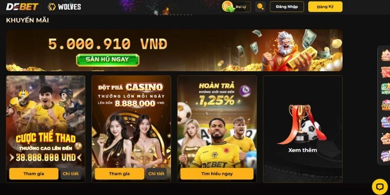 Khuyến mãi Debet mang đến nhiều cơ hội nhận thưởng